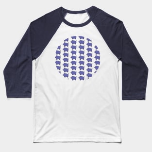 Very Peri Periwinkle Blue Pig Pattern Color of the Year 2022 Baseball T-Shirt